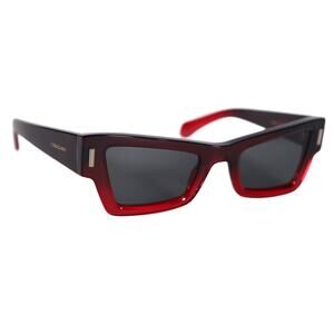 Salvatore Ferragamo Cat Eye Ombre Sunglasses-Gradient Transparent Dark Red - NWT